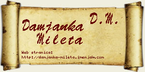 Damjanka Mileta vizit kartica